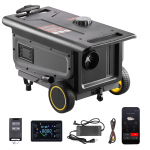 VEVOR 5&ndash;8kW Kaasaskantav Diisli&otilde;huk&uuml;te, 12V/24V, Bluetooth ja Pult, LCD, 5L Paak, Ratastega, Matkaautodele, Veokitele, Kaubikutele