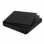 VEVOR Garaaži P&otilde;randaplaadid, 16 tk, 513x513x5 mm, Libisemiskindlad PVC Teemantmustri Plaadid, 4.21 m&sup2;, Must