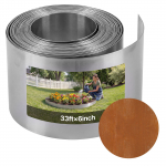 VEVOR kortenterasist muruserv 10 m x 15 cm, painduv aiaserv peenardele ja radadele, roostekindel metall&auml;&auml;ris