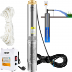 VEVOR 1100W s&uuml;vavee sukelpump, 190L/min, 57m t&otilde;stek&otilde;rgus, 20m kaabel, roostevaba teras, IP68, kodu ja kastmise jaoks