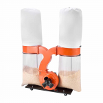VEVOR tolmuimeja 1550 CFM, 3,0HP mootor, 2,5 mikroni filter, kaks 132,5L kogumiskotti ja kaks 159L filtrikotti, 2800 RPM