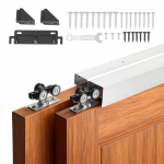 VEVOR 1219 mm alumiiniumist kappide m&ouml;&ouml;dap&auml;&auml;su liugukse riistvara, kahekordne siinis&uuml;steem 2 uksele, 610 mm lai, 25&ndash;45 mm paks, vaikne t&ouml;&ouml;