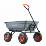 VEVOR aiaj&auml;&auml;tmek&auml;ru, 270kg kandev&otilde;ime, 4m&sup3;, terasraam, 2-in-1 k&auml;epide, 255mm rehvid, lihtne kallutamine