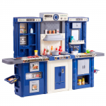 VEVOR 3-&uuml;hes laste m&auml;nguk&ouml;&ouml;k 74 tarvikuga, tulede, helide ja auruga, vanusele 3&ndash;8, 127&times;89&times;28 cm, sinine