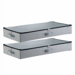 VEVOR 45L voodialused hoiukastid l&auml;bipaistvate kaantega, 850x430x120 mm, kokkupandav jalan&otilde;ude ja riiete korraldaja, 2 tk