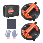 VEVOR 203 mm vaakumtassikomplekt, 180 kg klaasi ja plaadi t&otilde;stja ABS k&auml;epidemega ja kandekohvriga, 2 tk raskete t&otilde;stmiseks