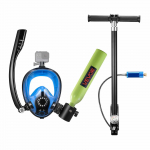 VEVOR 0,5 l mini sukelduja balloon t&auml;ismaski ja pumbaga, kaasaskantav sukeldumissilinder 5&ndash;10 min snorgeldamiseks ja madalaks sukeldumiseks