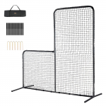VEVOR 213x213 cm L-kujuline pesapalli/pehmepalli turvav&otilde;rk, tugev viskekaitse kott ja kinnitusvaiad kaasas