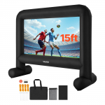 VEVOR 4,6 m t&auml;ispuhutav v&auml;likinoekraan, 600D Oxford kangas, vaikne puhur, 16:9 projektsioon koos hoiukotiga