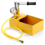 VEVOR Manuaalne H&uuml;drostaatiline Survepump 25 Bar, 5L Paak, 1m Voolik, Kolmekordne Manomeeter, Survetester Torudele