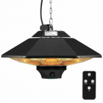 VEVOR 2000W infrapuna ripp-terassisoojendi puldiga, 3 režiimi, IP34, LED valgustus, siseruumides/v&auml;ljas kasutamiseks