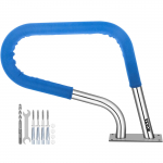 VEVOR 81x58 cm roostevabast terasest basseini k&auml;sipuu sinise kattega, roostekindel, 115 kg kandev&otilde;ime, paigalduskomplektiga