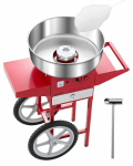 VEVOR 1000W elektriline suhkruvati masin ratastega, 52cm roostevabast terasest kauss, suhkrulusikas ja sahtel &ndash; punane, koju ja &uuml;ritustele