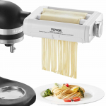 VEVOR 3-in-1 roostevabast terasest pastarull KitchenAid mikseritele &ndash; reguleeritav paksus, spageti- ja fettuccine-l&otilde;ikur