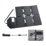 VEVOR 60W kokkupandav p&auml;ikesepaneeli laadija, 24% t&otilde;husus, USB-A, Type-C ja DC pordid, kerge matkamiseks ja telkimiseks