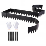 VEVOR tsingitud terasest muruserv 6 tk 1016 x 203 mm, painduv aiaserv kinnitusklambritega peenardele ja radadele, must