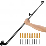 VEVOR 1,2 m s&uuml;sinikterasest trepik&auml;sipuu, t&ouml;&ouml;stuslik seinakinnitus, 200 kg kandev&otilde;ime, 2-osaline k&auml;sipuu siseruumides/v&auml;ljas