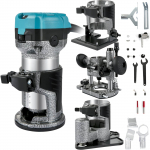 VEVOR 710W puidufrees 3 padruniga, muudetava kiirusega, mitme alusega, alumiiniumkorpusega &ndash; puidut&ouml;&ouml;deks ja nikerdamiseks