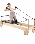 VEVOR Puidust Pilates Reformer masin vedru- ja n&ouml;&ouml;rtakistusega, reguleeritav voodi ja kast, koduseks spordiks, 180 kg