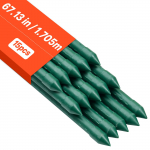 VEVOR 15 tk 1705 mm plastikuga kaetud metallist aiatoed ronitaimedele ja tomatitele, terava otsa ja libisemisvastaste m&uuml;garatega