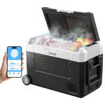 VEVOR 35 l kahe tsooniga auto k&uuml;lmik-s&uuml;gavk&uuml;lmik, -20&deg;C kuni 20&deg;C, 12/24V DC ja 100&ndash;240V AC, rakenduse juhtimine, ratastel, matkaautodele