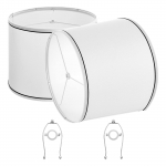 VEVOR 2 tk keskmise suurusega valged lambivarjud musta servaga, 290x320x245 mm, Spider kinnitus, laua- ja p&otilde;randalampidele