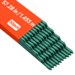 VEVOR aiapostid 1455 mm, 50 tk komplekt, plastikkattega metallist taimetuged ronitaimedele libisemisvastaste m&uuml;garikega