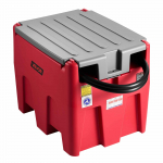 VEVOR 220L kaasaskantav k&uuml;tusepaak, diisli/bensiini jaoks, 12V pump, 38L/min vool, voolik ja otsik, lukustatav - Punane