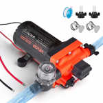 VEVOR 12V diafragma veepump, 22,7 L/min, 70 PSI, 4-kambriline, automaatse r&otilde;hul&uuml;litiga, RV, mere, autopesuks