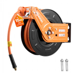 VEVOR T&otilde;mmatav Suru&otilde;huvooliku Rullik 15m x 9.5mm, 20bar Kummivoolik Automaatse Kerimise ja 180&deg; P&ouml;&ouml;rleva Kinnitusega