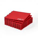 VEVOR &uuml;hendatavad hokip&otilde;randa plaadid, punased, 30x30cm, 8tk, 0.64cm paksused, libisemiskindlad spordi- ja tantsumatid, 0.74m&sup2;