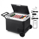 VEVOR 60L 12V/24V auto k&uuml;lmik-s&uuml;gavk&uuml;lmik, kaasaskantav kompressork&uuml;lmik ratastel, -20℃ kuni 20℃, 100&ndash;240V AC matkamiseks ja campinguks