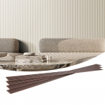 VEVOR 8tk WPC Akustilised Seina Paneelid 245x16.5cm, Puidu Imitatsioon, Mattvalge, Helisummutus, Tulekindlad