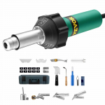 VEVOR 1600W plastikeevituskomplekt 14 tarvikuga, reguleeritav kuumus 50&ndash;600&deg;C, PVC/PE/PP/TPO, karbi ja otsikutega