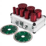 VEVOR 8-osaline teemantaugusaagide komplekt M14 otsikutega (20&ndash;68 mm) ja 2 saekettaga plaatide, kivi ja graniidi puurimiseks