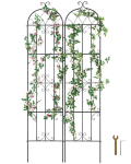 VEVOR Metallist Aiatreppis 221 x 51 cm, 2 tk Roostevaba Ronitaimede Toestus Roosidele, Liaanidele, Kurkidele, &Otilde;uedekoor
