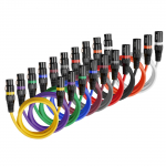 VEVOR 2 m XLR mikrofonikaablid, 10 tk, 3-kontaktiline DMX, varjestatud, kullatud, helitehnikale ja lavaseadmetele