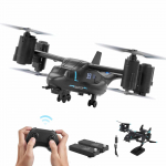 VEVOR 2.4GHz 4-kanaliline RC-helikopter g&uuml;roskoobi ja LED-tuledega, &uuml;he nupuvajutusega start, lastele alates 8 a., 60m ulatus