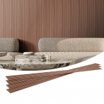 VEVOR WPC akustilised seinapaneelid, 8 tk 245 x 16.5 cm, halli tamme liistud, m&uuml;rasummutuseks ja lihtsaks paigaldamiseks