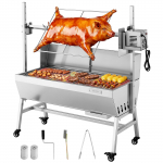 VEVOR 38W roostevabast terasest rotisserie grill, 60 kg mahutavus, BBQ vardas k&uuml;psetaja 7-astmelise k&otilde;rgusega v&auml;litingimustes seale ja lambale