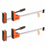 VEVOR 60,96 cm puidut&ouml;&ouml;tlemise klambrid, 2 tk, 680 kg kandev&otilde;ime, F-klambrid puidule ja metallile, teras ja plast, oranž