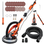 VEVOR 850W Elektriline Kipsisegude Lihvmasin LED-valgusega, 5 Kiirust, 15 Ketta, Teleskoopvars, Tolmuvoolik