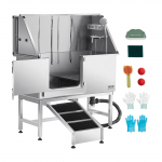 VEVOR 127 cm roostevabast terasest koerte pesemisjaam koos kaldtee, du&scaron;i, segisti ja seebialusega &ndash; sobib k&otilde;ikidele lemmiklooma suurustele (vasakuks uks)