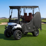 VEVOR 2+2 reisijaga golfik&auml;ru kate, 600D veekindel t&auml;iskate PVC esipaneeliga ja tuulekonksudega, sobib Yamaha EZGO Club Car Honda