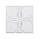 VEVOR 3D seinapaneelid, 33 tk 30x30cm PVC lillemustriga, 3m&sup2; katvus, mattvalged dekoratiivpaneelid seintele ja lagedele