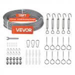 VEVOR 2 mm roostevabast terasest trossikomplekt, 35.1 m, 2 kN, 7x7 kiudu, PVC kattega, piireteks, trellisteks, tuledeks