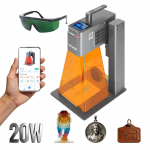 VEVOR 2-&uuml;hes lasergraveerija 20W sinine & 2W IR, 10 000 mm/s, 160x140 mm, kaasaskantav DIY l&otilde;ikur puidule, metallile, akr&uuml;&uuml;lile