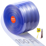 VEVOR l&auml;bipaistev PVC ribakardin 45,7m x 20cm, 2mm &ndash; T&otilde;stukile sobiv ukskardin lao-, s&uuml;gavk&uuml;lmiku- ja lemmikloomauksele