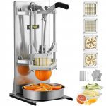 VEVOR Tugev k&ouml;&ouml;givilja- ja friikartuli l&otilde;ikur 4 teraga &ndash; 6-viiluline viilutaja, &otilde;unas&uuml;damiku eemaldaja, 6.4 & 9.5 mm l&otilde;ikurid