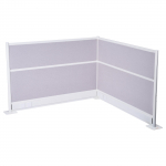 VEVOR kontori privaatsuse vaheseinad, 2 tk 183x122 cm, vabaltseisvad PET kabiinipaneelid pistikukatetega, hallid